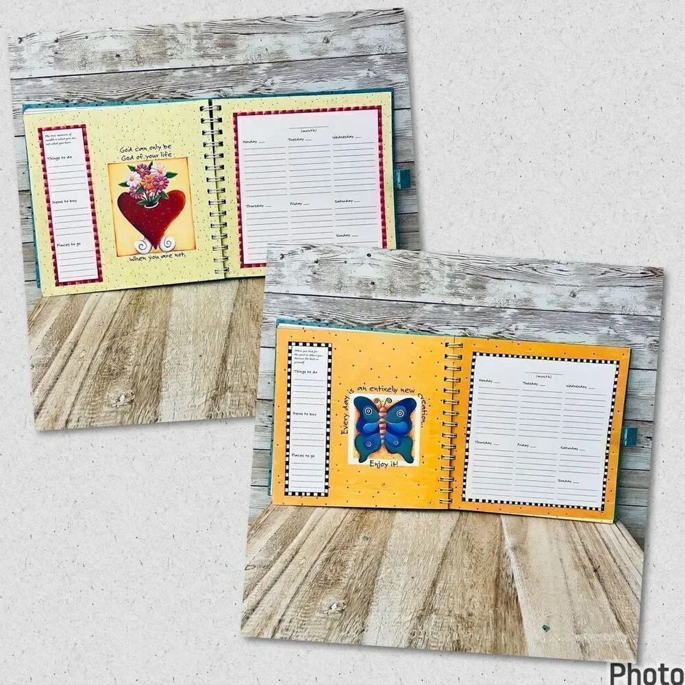 NWT Gorgeous Michelle Allen A DAILY AGENDA 52 weeks Hardcover undated planner